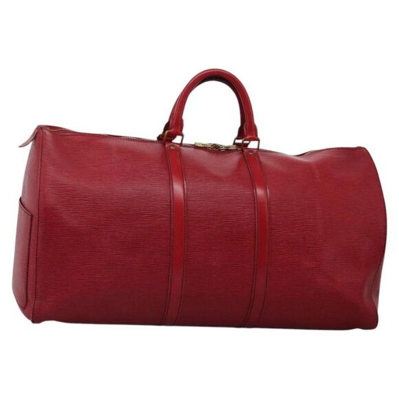 LOUIS VUITTON Epi Keepall 55 Boston Bag Red - Picture 1 of 14